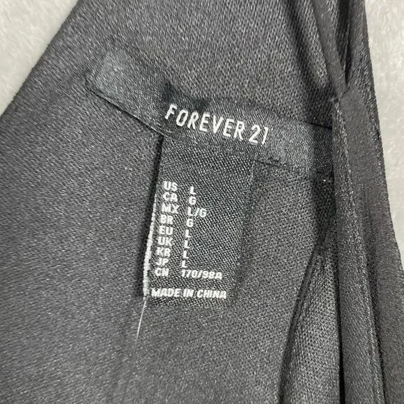 H&M V-Neck Cross Strap Wrap Skirt Fringe Evening Wear Party Dress Black Sz Large - Picture 6 of 9